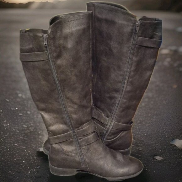 Life Stride Francesca Boot Riding Knee High Adjustable Women's Size 7.5 Wide - Picture 3 of 7